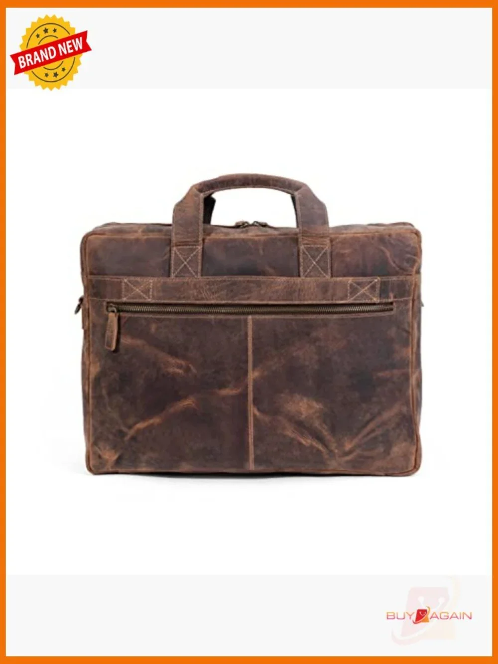 Leather 18in Laptop Messenger Bag Briefcase Satchel Unisex